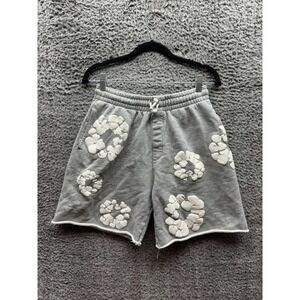 Denim Tears The Cotton Wreath Floral Drawstring Sweatshorts Gray Mens Size‎ S